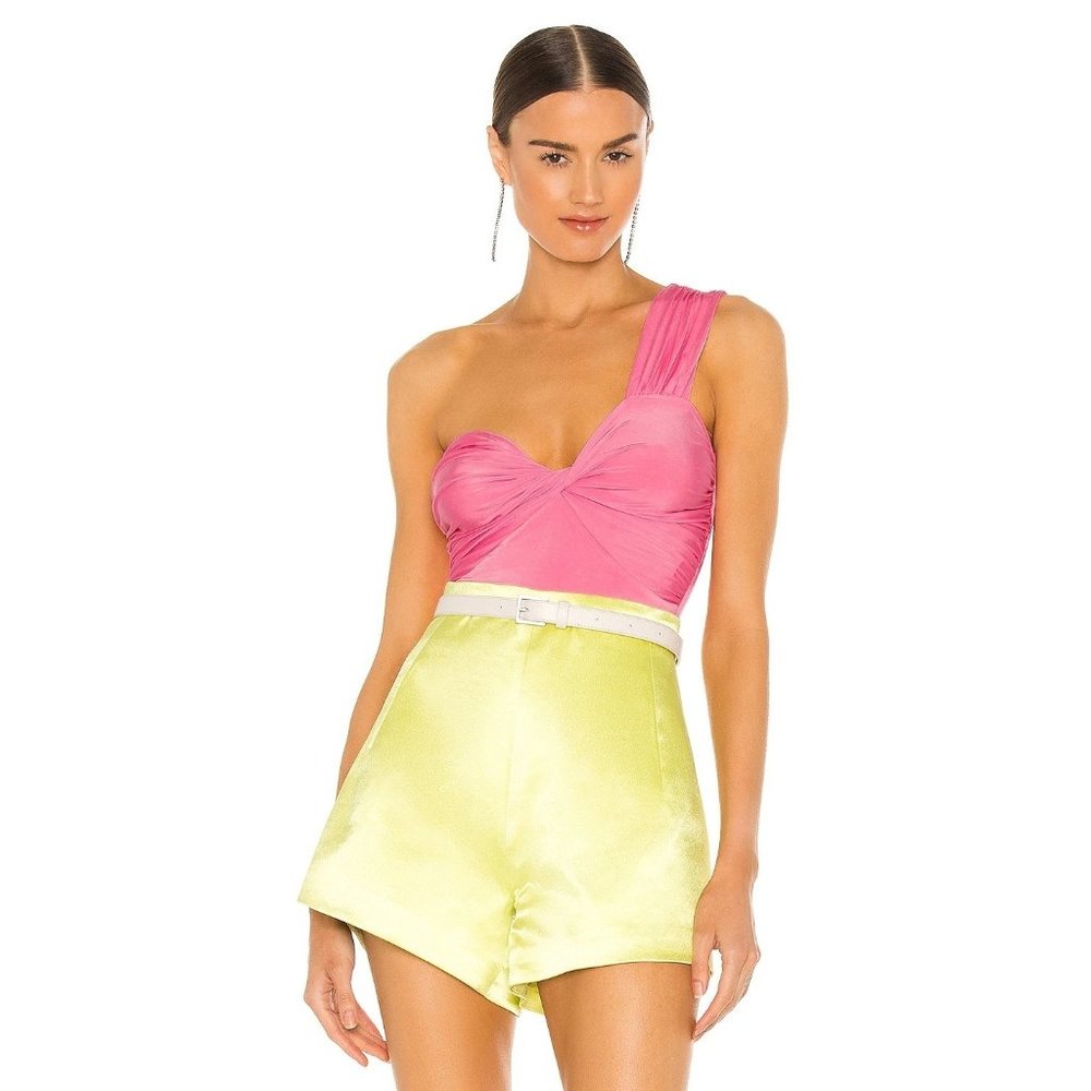 Lovers and Friends Kaela Bodysuit in Hot Pink Large New Womens Tank Top